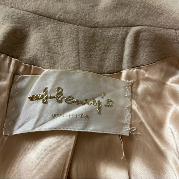 Cashmere belted tie only long bone ecru old Hollywood glam formal scandal coat - Picture 7 of 15